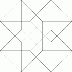 Un hypercube representé en deux dimensions